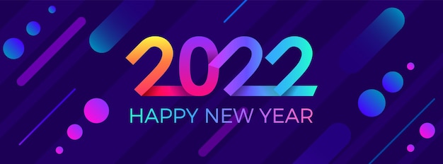 2022 Happy New Year Paper memphis geometric bright style for holidays flyers Happy New Year cards