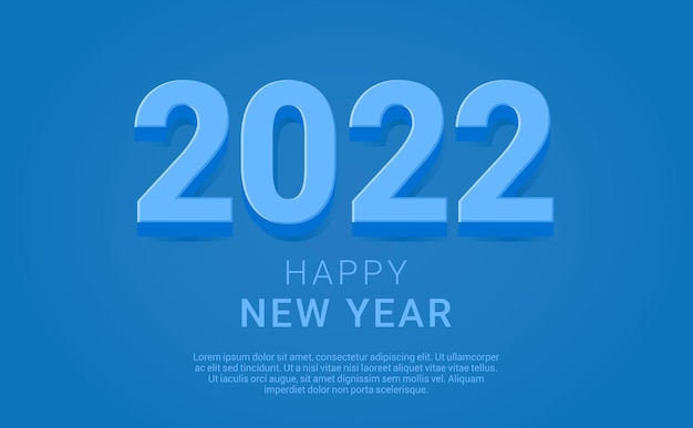 Modello di felice anno nuovo 2022