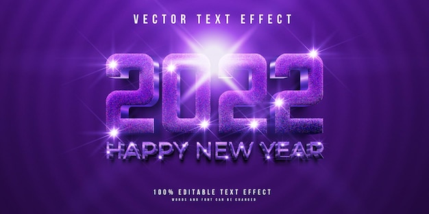 2022 happy new year text effect template