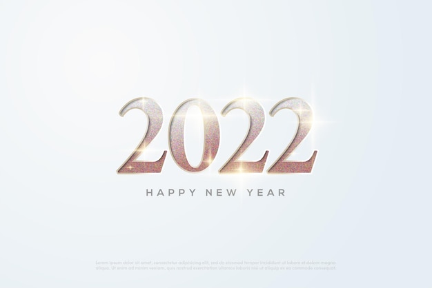 2022 felice anno nuovo con i classici numeri di diamanti