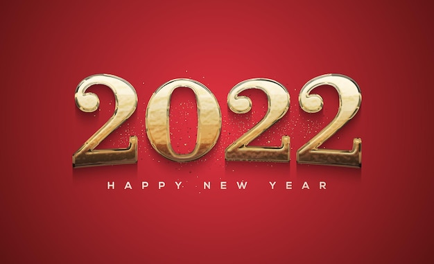2022 felice anno nuovo con un tema classico ed elegante