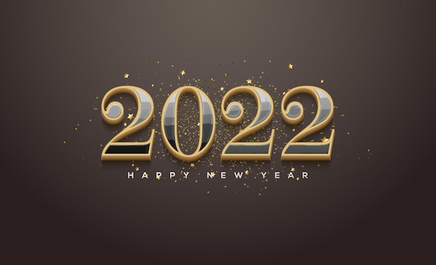 2022 happy new year with elegant classic theme