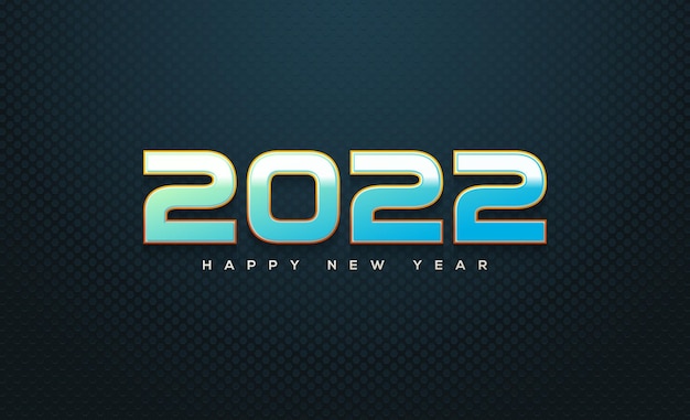 2022 happy new year with elegant and luxurious numbers