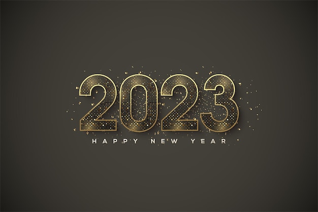 2022 felice anno nuovo con mezzitoni dorati di lusso