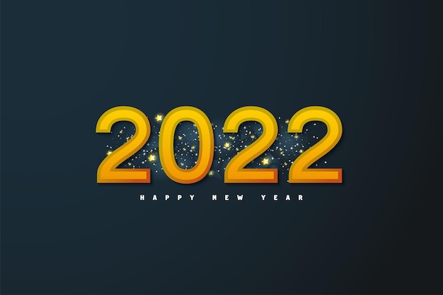 2022 felice anno nuovo con bei numeri colorati