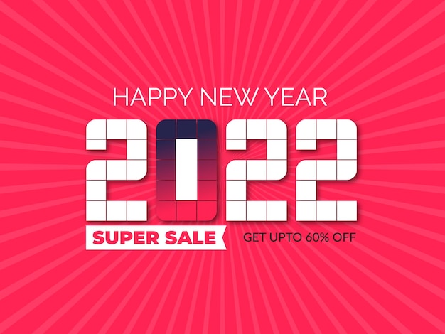 Vector 2022 mega sale super sale label sign colorful modern style sticker design