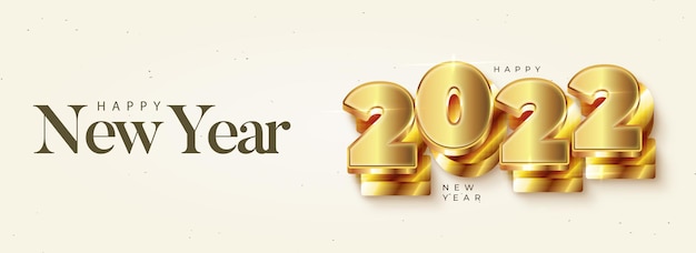 Banner di celebrazione del nuovo anno 2022
