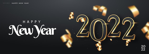 Banner di celebrazione del nuovo anno 2022