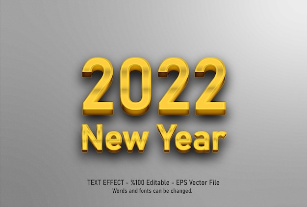 2022 new year editable text effect