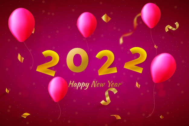 Vector 2022 new year greetings background