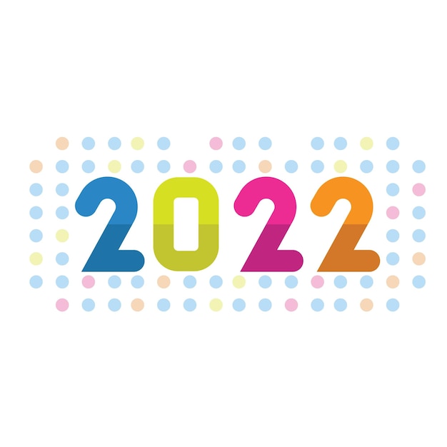 2022 새해 아이콘 벡터 일러스트 디자인