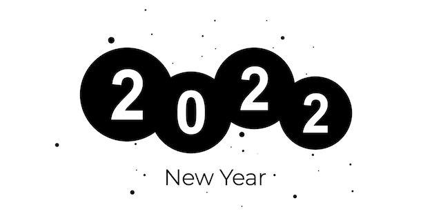 ベクトル 2022年の新年のロゴのテキストデザイン。 2022年の番号のデザインテンプレート。カレンダーのシンプルなアイコン。現代の抽象的なバナー。白い背景で隔離のベクトルグラフィックillustartiom