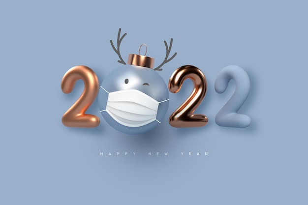 Vector 2022 new year sign.