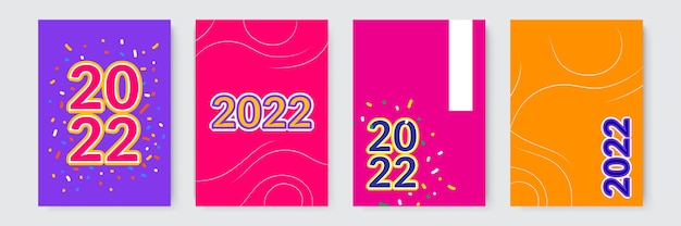 Vector 2022 template design strong typography colorful and easy to remember design for branding presentatio...