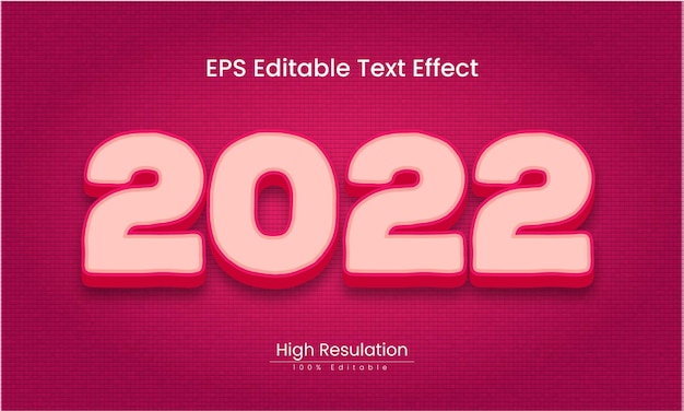 2022 text effect happy new year