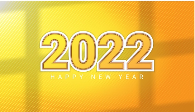 2022  text with yellow color effect