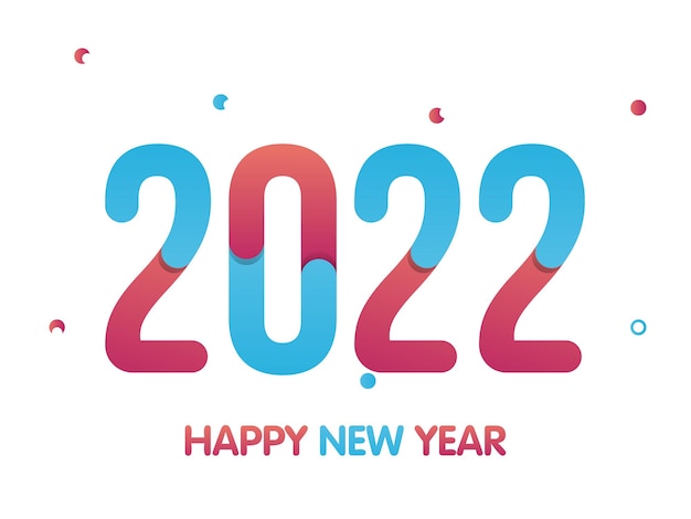 Vettore 2022 design a due colori per la celebrazione del nuovo anno