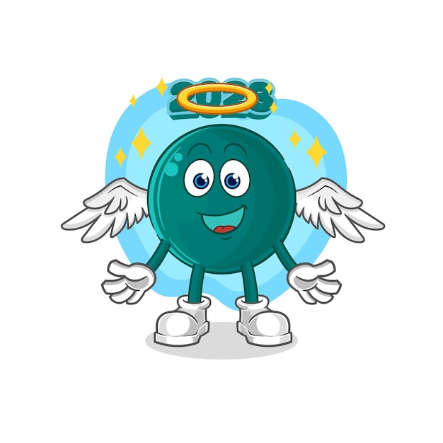 Vector 2023 angel with wings vector cartoon character