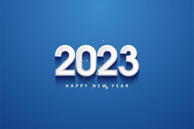 Вектор 2023 фон с золотым блеском.