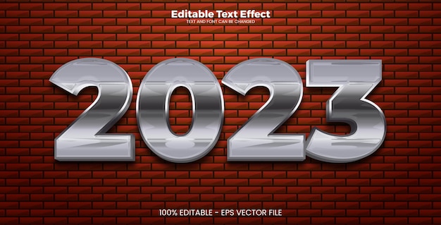2023 bewerkbaar teksteffect in moderne trendstijl