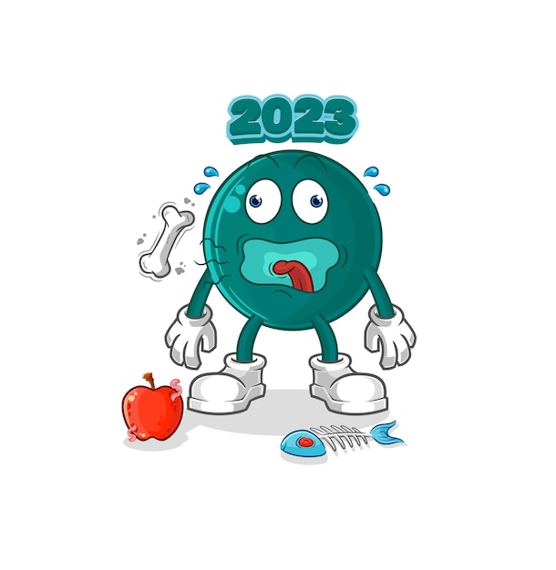 Vector 2023 burp mascot cartoon vector