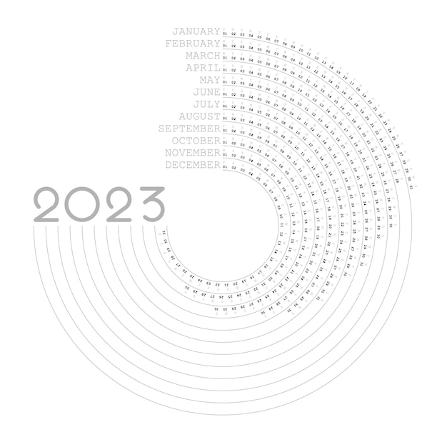 2023 달력 서클