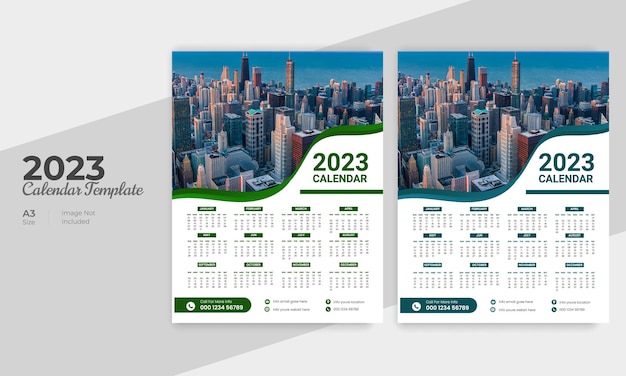 2023 calendar design template for happy new year