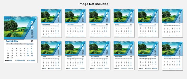 Vector 2023 calendar design template