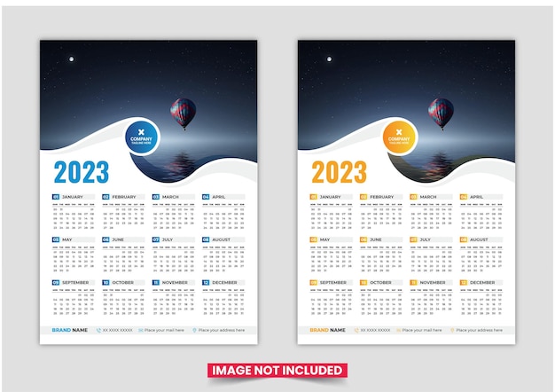 2023 calendar design template