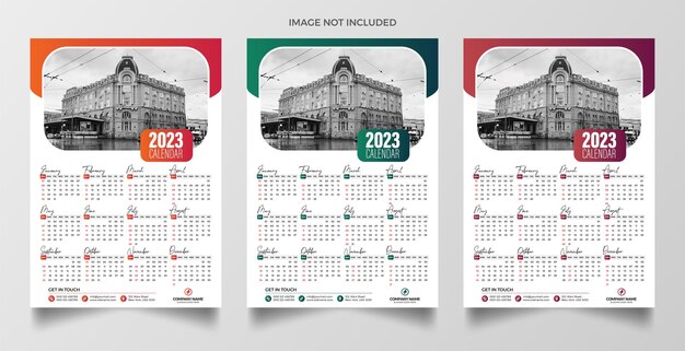 2023 Calendar design template