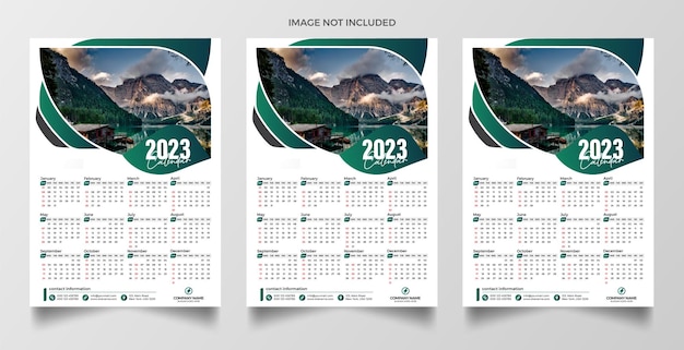 Modello di progettazione del calendario 2023