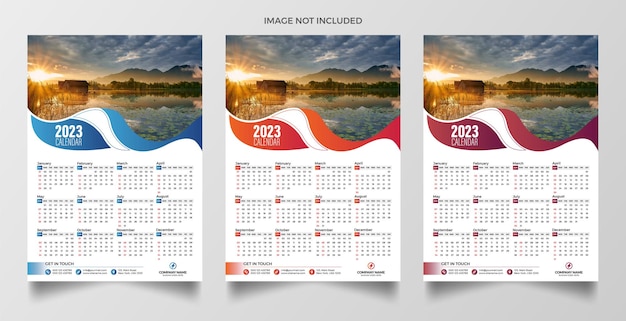 2023 Calendar design template