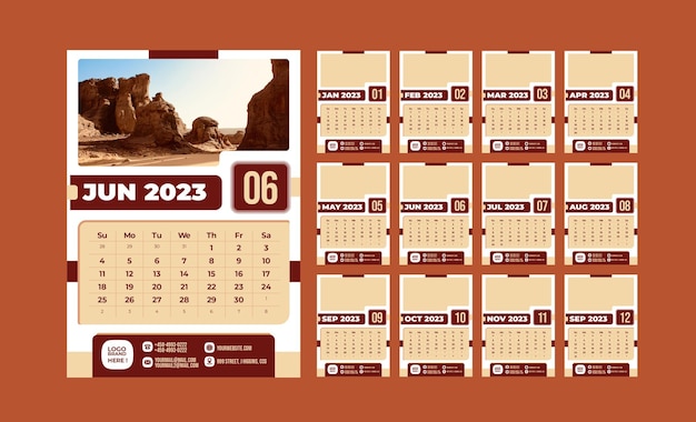 2023 calendar design template