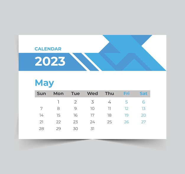 Vettore calendario 2023 felice anno nuovo design