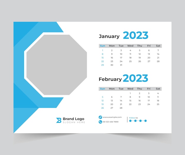 Calendario 2023 felice anno nuovo design
