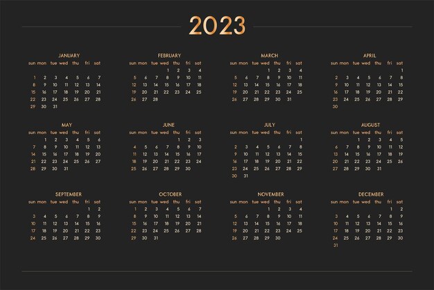 Календарь 2025 темный на рабочий стол Page 11 2022 2023 calendar Vectors & Illustrations for Free Download Freepik