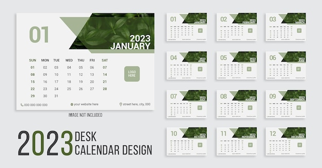 2023 Calendar Template Design