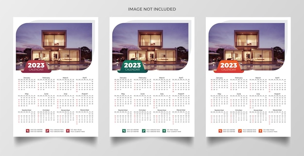 Vector 2023 calendar template