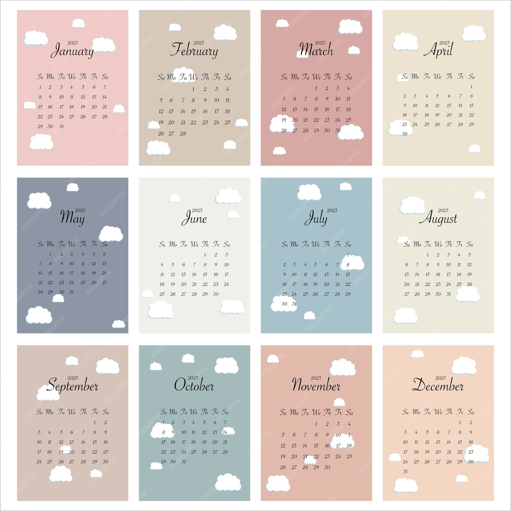 Cute Calendars 2023