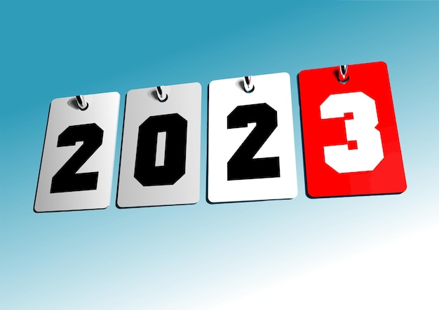 2023 calendar Vector 3d illustration