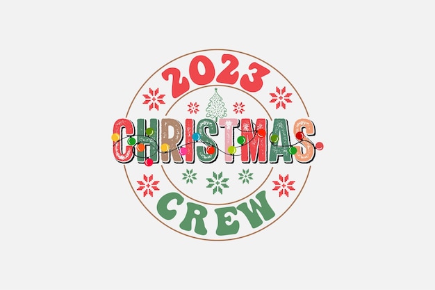 2023 Christmas Crew typografie T-shirtontwerp