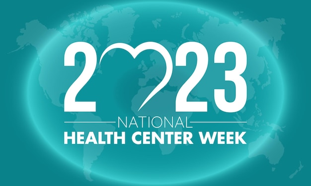 2023년 개념 National Health Center Week 벡터 디자인 일러스트레이션