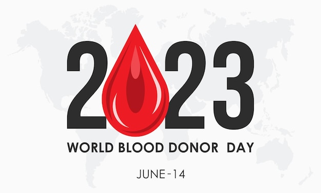 2023 Concept World Blood Donor Day health vector banner illustration template Plasma charity support life help concept design