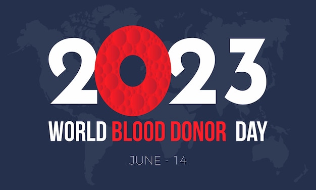 2023 Concept World Blood Donor Day health vector banner illustration template Plasma charity support life help concept design