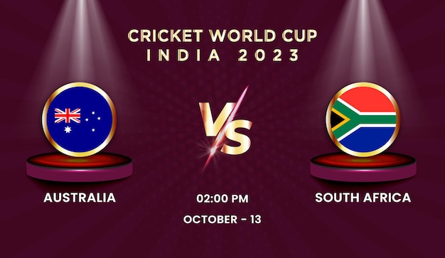 2023 cricket world cup with schedule team vs team strategy broadcast template design