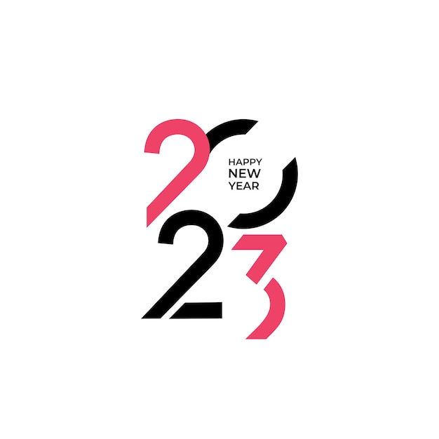 2023 Дизайн С Новым годом Новый год 2023 логотип современный дизайн для брошюры дизайн карты баннер Рождественский декор 2023 С Новым годом символы векторные иллюстрации изолированные на фоне
