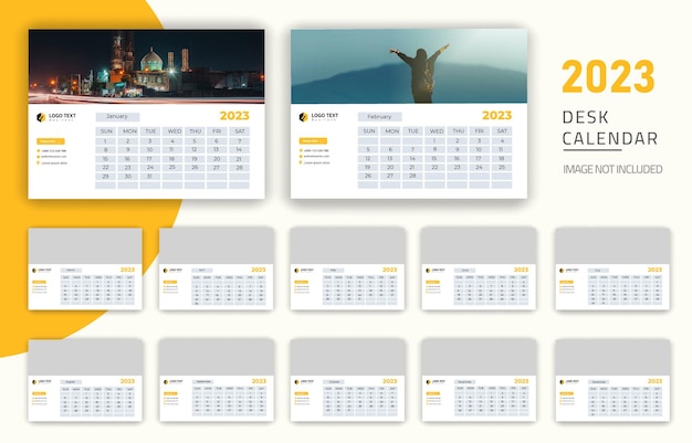 2023 desk calendar template