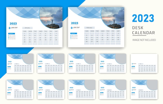 2023 desk calendar template