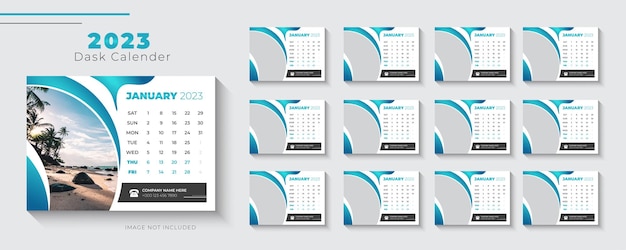 2023 desk calendar template