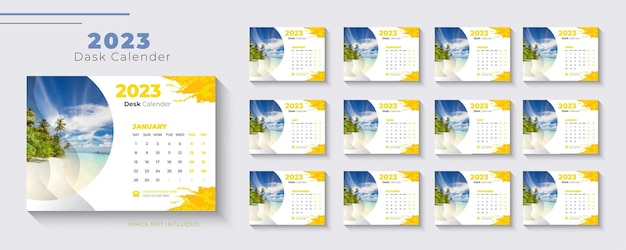 2023 desk calendar template